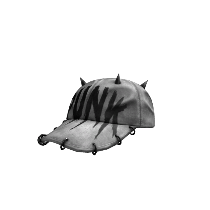 white spiked grunge distressed cap