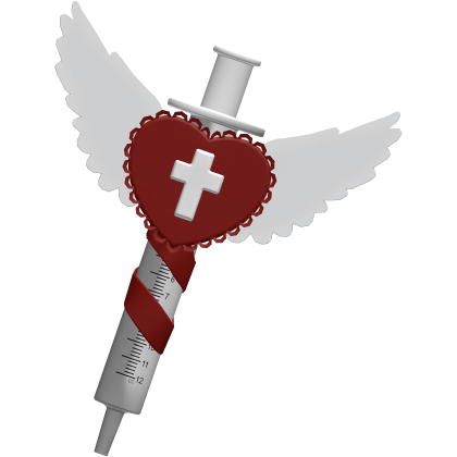 ✚;🪽cute red hospital syringe hairclip