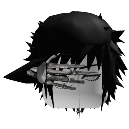 Vkei Emo Studded Cap Dashie Black Hair Skeleton