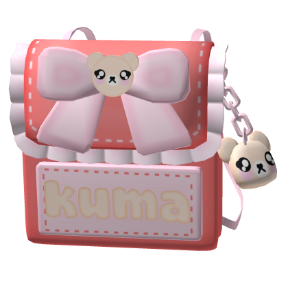 cute red and pink korilakkuma backpack  Roblox item