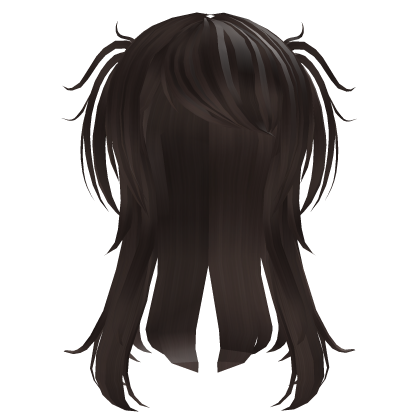 Emo Messy Side Pigtails Hair Brown Roblox item