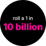 Roll a 1 in 10 Billion Roblox badge thumbnail