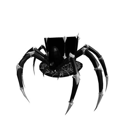 Black Spider Top Hat Goth Emo Halloween Web