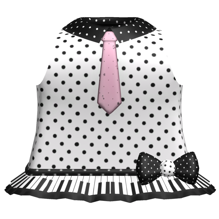 cute gothic white polka dot piano key dress w tie