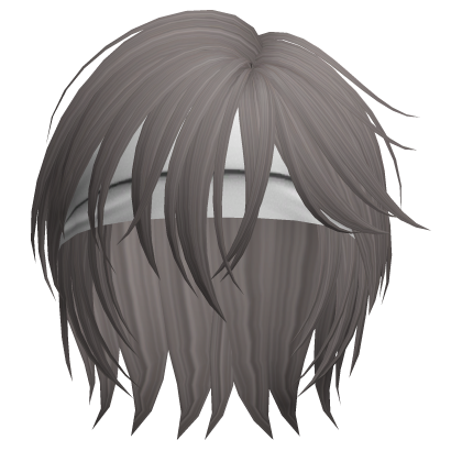 Anime Bandaged Warrior Boy Hair (Grey) Roblox item