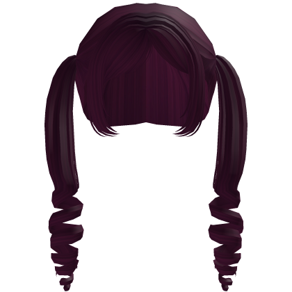 𐔌♡ : plum kawaii drill twintails  Roblox item