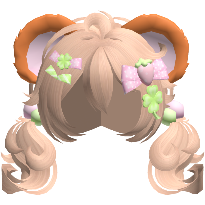 🍀 hamtaro hamster clover pigtails in blonde
