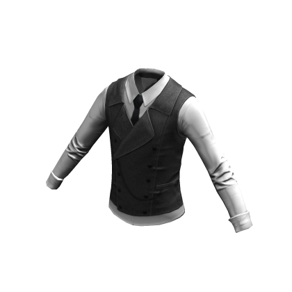 Formal Shirt w/ Vest & Tie | Gray White