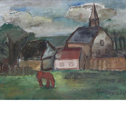Ride around a village with a horse