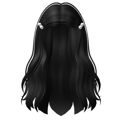 Long Lush Wavy Hair (Black) Roblox item