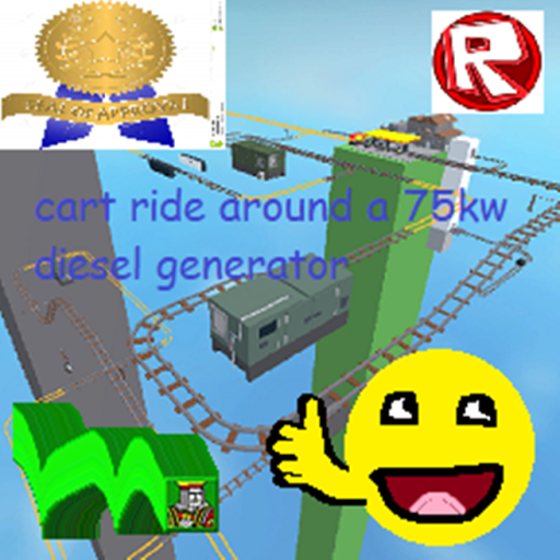 classic cart ride around a 75 KW Diesel Generator