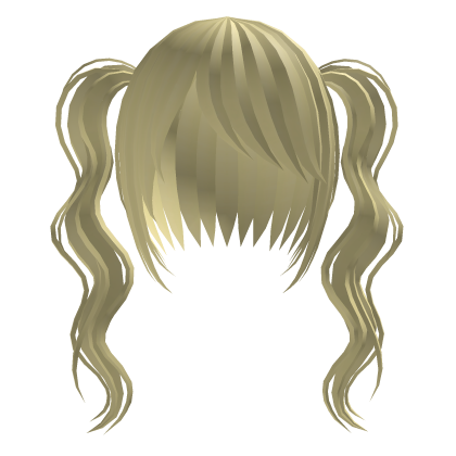 long curled emo pigtails blonde