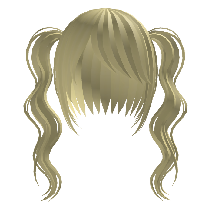 long curled emo pigtails blonde