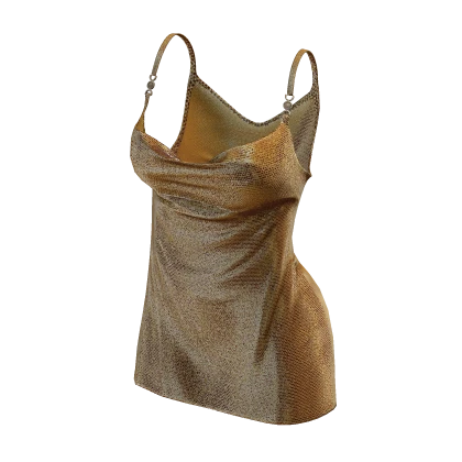 Crystal Silk Slip Dress (Gold) | Roblox Item - Rolimon's