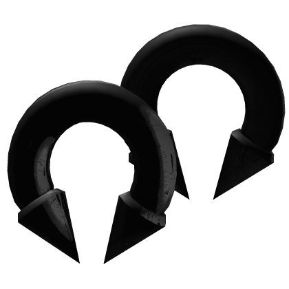 さ 00g black spike earrings Roblox item