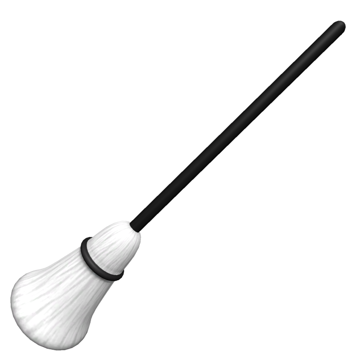 Classic Witch Broom in White [SIDE]