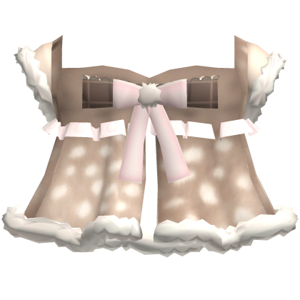 cozy cute winter fluffy deer fawn flowy dress