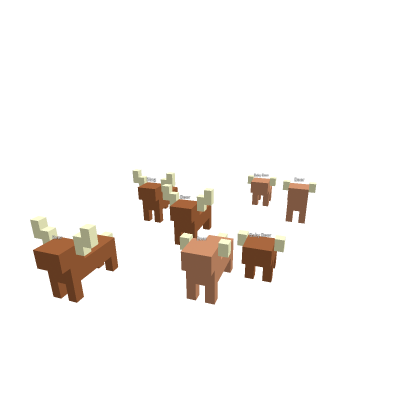 Moving Herd of Deer