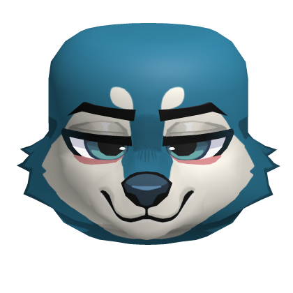 Blue Furry Wolf Dog