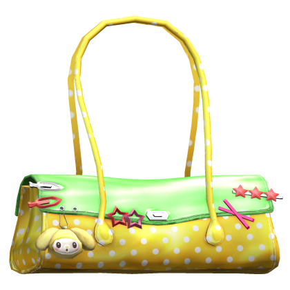 Cute Yellow & Green Jelly Bag Polka Dots & Charms 