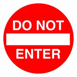 Do not enter