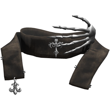 Brown Emo Skeleton Cross Grunge Gothic Neck Scarf