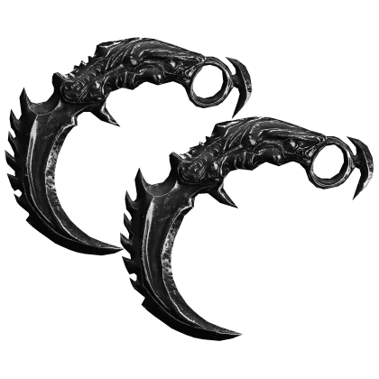 Holdable Dual Karambits - Darkheart Void | Roblox Item - Rolimon's