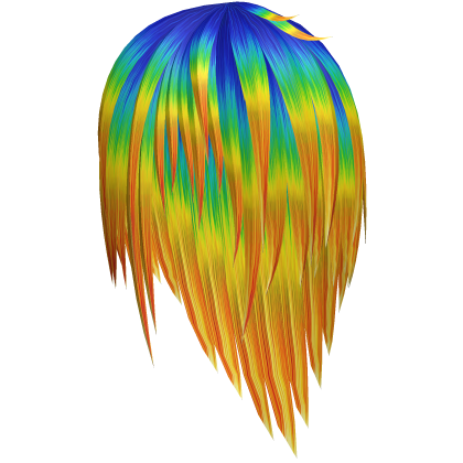 Rainbow Vkei Unkept Hair 23 Roblox item