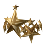 Gold Shiny Stars Crown