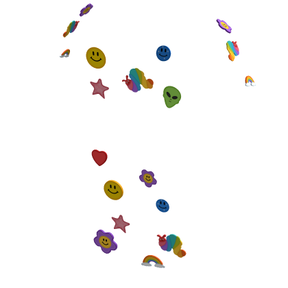 decora harajuku kandi rainbow colors body stickers