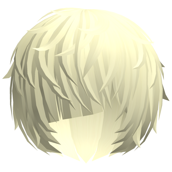 ^,…,^ light yellow messy vkei anime emo moe hair 