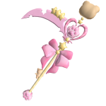 Adorable kawaii bear scythe