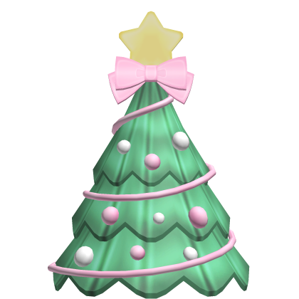 cute winter christmas tree hat in pink