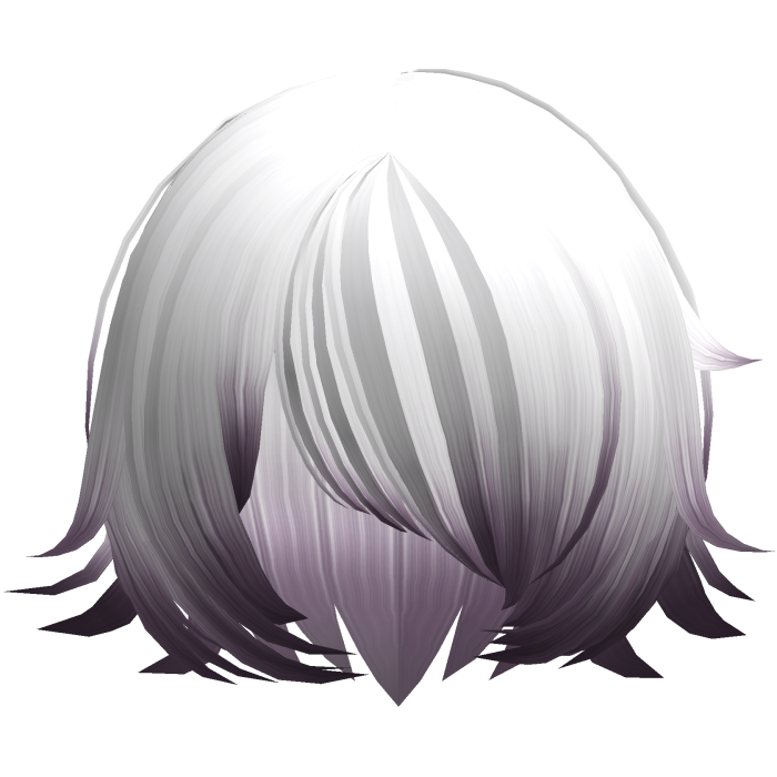 White Purple Spiky Anime Style Shy Short Bob Hair