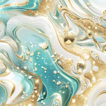 White & Cyan Marble Texture