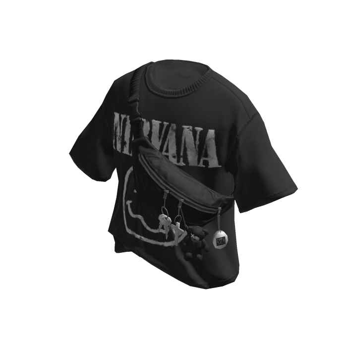 Y2K Grunge Vintage Black T-shirt Crossbody bag