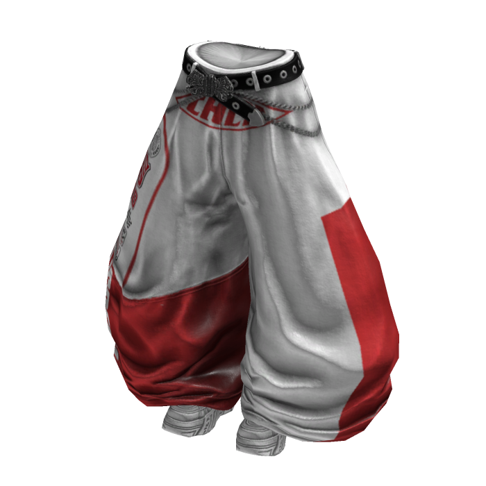 Y2K Racer Girl Pants (White White)