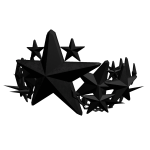 Black Stellar Star Crown