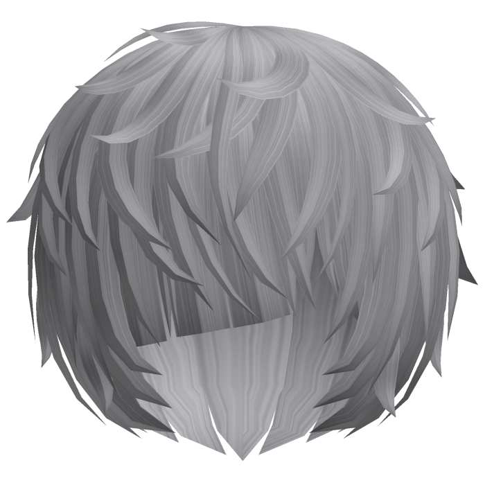 ^,…,^ gray messy vkei anime emo moe hair 