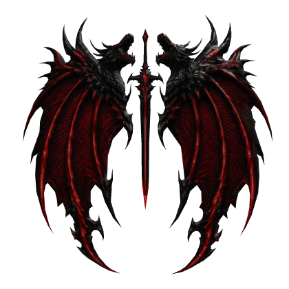 Black and Red Angel Wings Roblox item