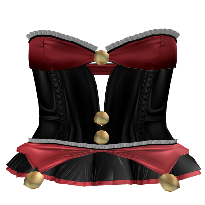 Cute Red Jester Dress Roblox item