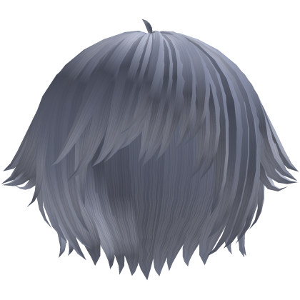 ´ཀ` emo anime catboy tufts hair in ash blue