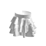 Layered Ruffle Skirt - White