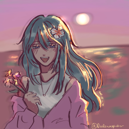 kawaii flower hangout