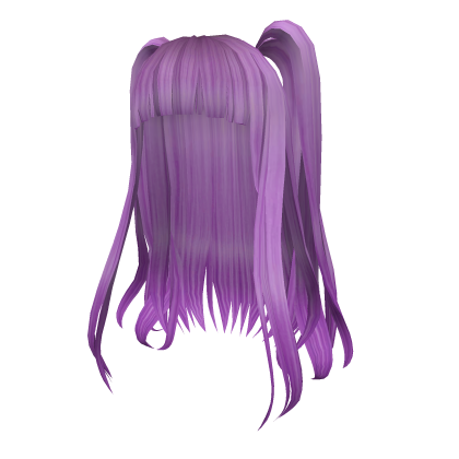 Lovely y2k Double Ponytail Hair - Purple Roblox item