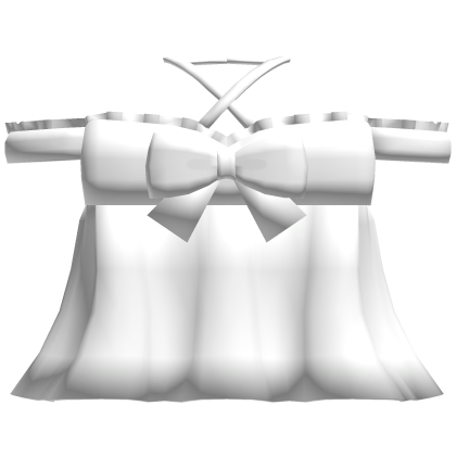 Kawaii White Ruffle Off Shoulder Bow Dress (3.0)