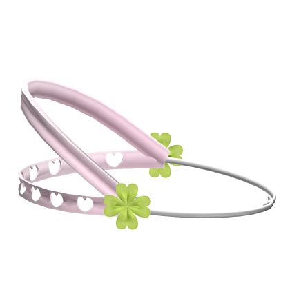♡ cute kawaii clover braces headgear in pink