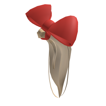 Red Bow Ponytail Roblox item