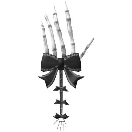 Halloween Skeleton Hand Bow Hairclip