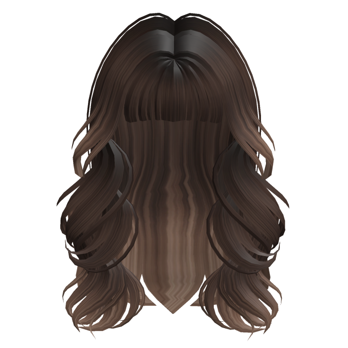 Pretty Voluminous Curly Brown Hair with Bangs